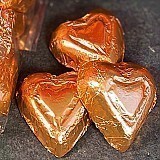 Mini Dark Chocolate Bronze Hearts