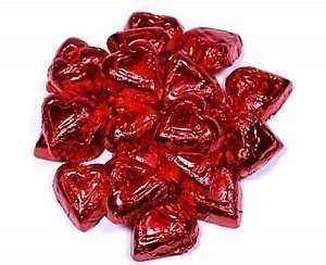 Mini Red Milk Chocolate Hearts