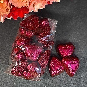 Mini Dark 72% Cocoa Burgundy Hearts